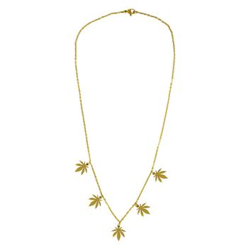  LITTLE LEAF STACKERS GOLD NECKLACE