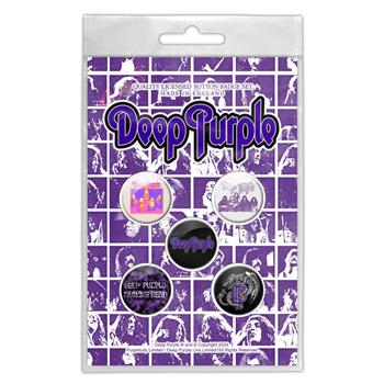 Deep Purple Logo Button Pin Set