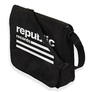 Republic Records Logo Flap Top Messenger Bag