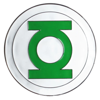 Green Lantern Logo White Belt Buckle