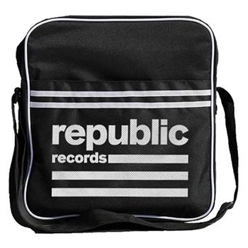 Republic Records Logo Zip Top Messenger Bag
