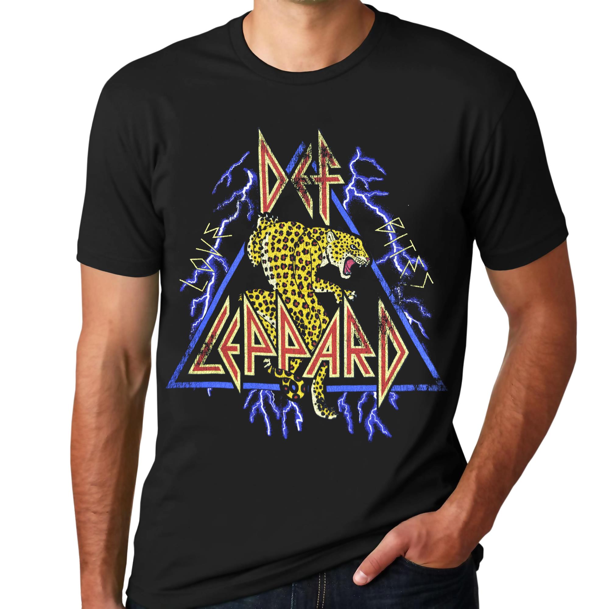 Def Leppard T-Shirt Ufficiale Tour 2023 - Maglietta Unisex Con Band Logo, Colore Nero, Nuovo Prodotto Ufficiale