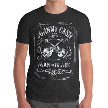Johnny Cash Man In Black T-Shirt