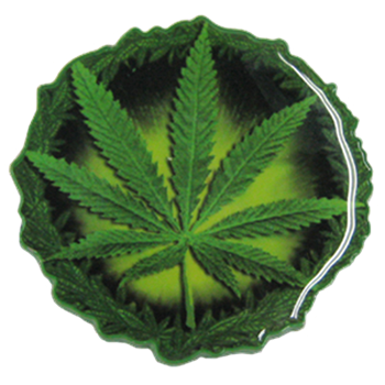 GREEN LEAF Marijuana Leaf Belt Buckle