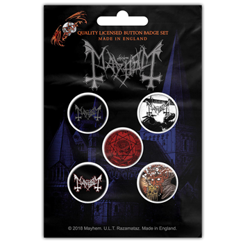 Mayhem De Mysteriis Dom Sathanas Button Pin Set