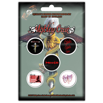 Mötley Crüe Dr. Feelgood Button Pin Set