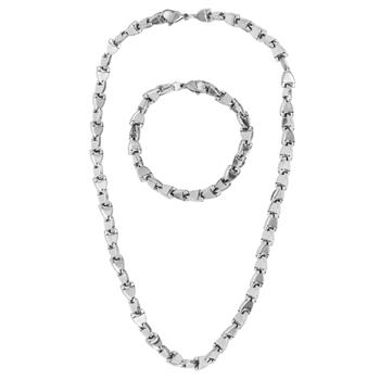  NECKLACE/BRACEL S STEEL ARROW SHAPED CHAINMAIL 24IN/61CM