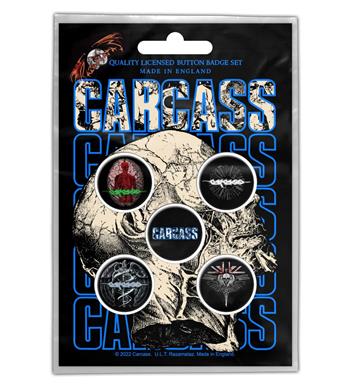 Carcass Necro Head Button Pin Set