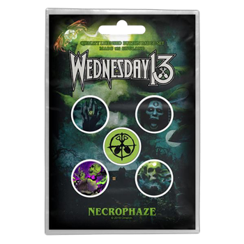 Wednesday 13 Necrophaze Button Pin Set