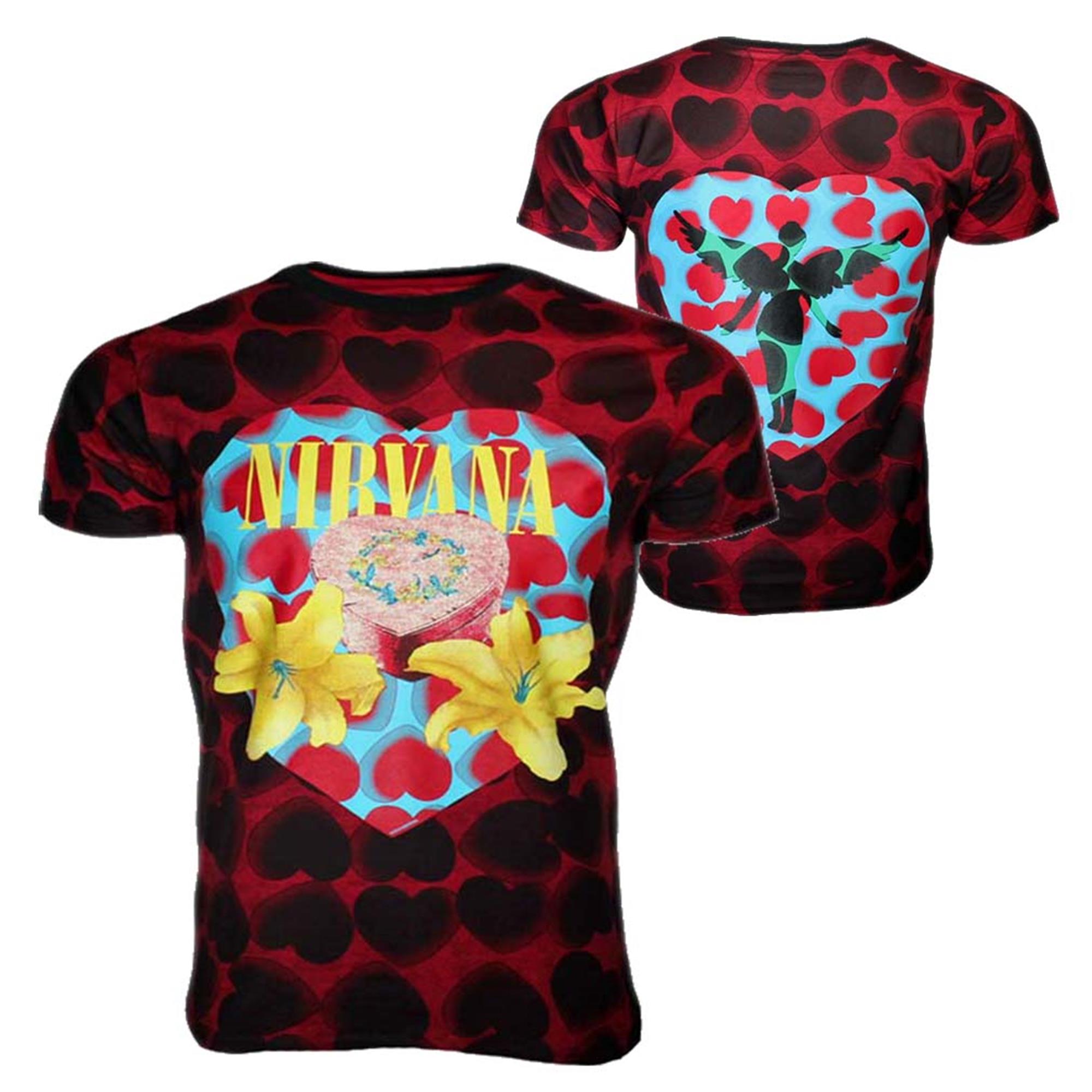 Nirvana Heart Shaped Box Men's Dye T-Shirt