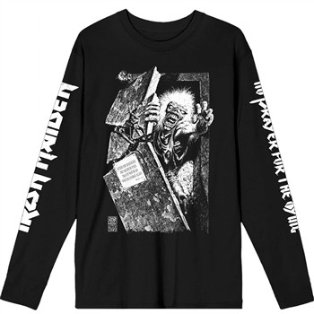 Iron Maiden No Prayer Grave Isolated Long Sleeve Shirt