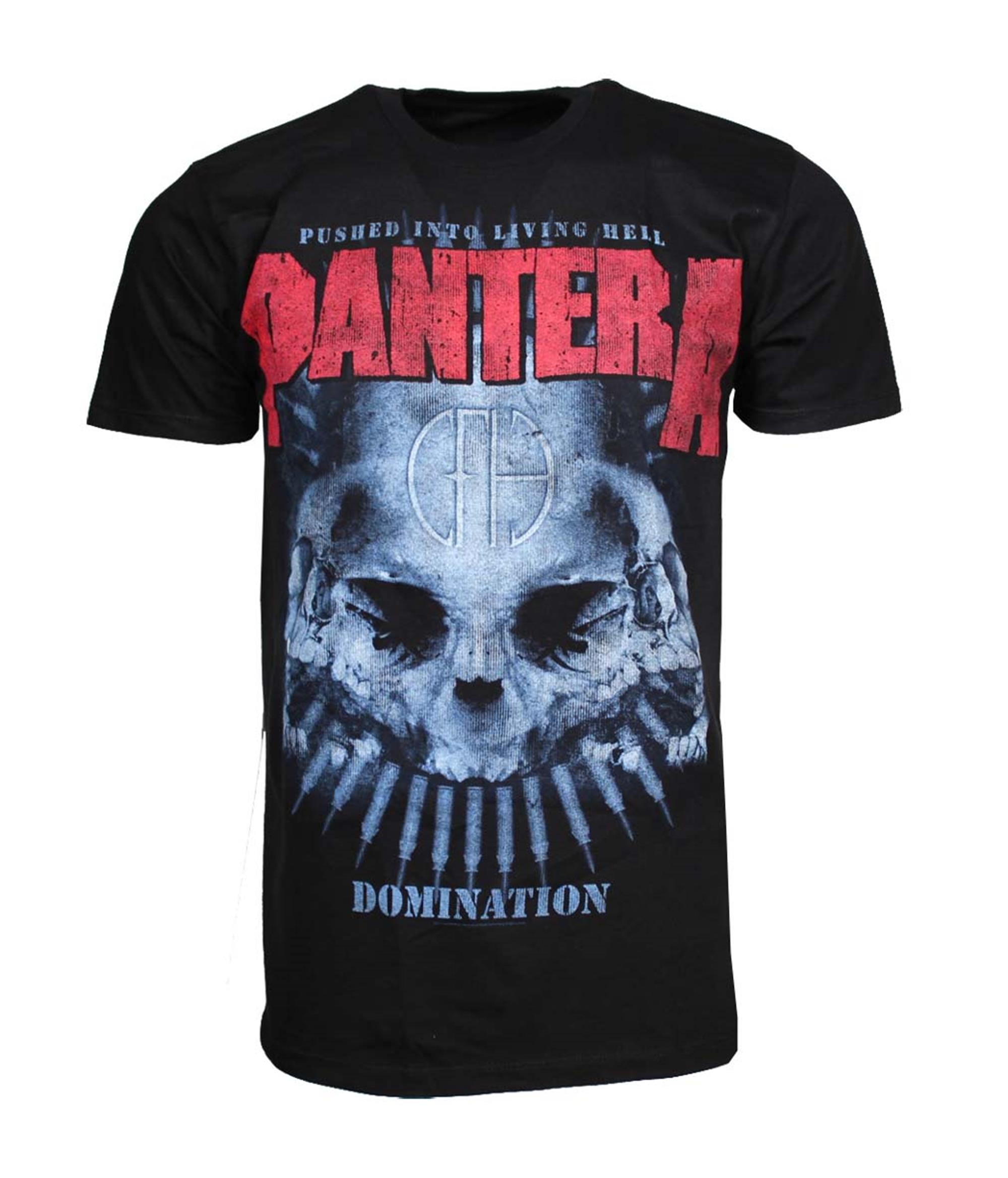 Pantera Domination Distressed Print T-Shirt