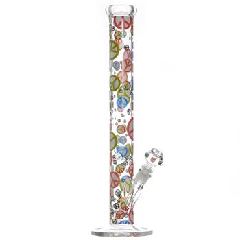  PEACE SYMBOLS GLASS BONG