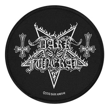 Dark Funeral Pentagram Logo With Inverted Crosses Patch