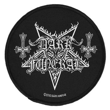 Dark Funeral Pentagram Logo With Inverted Crosses Patch