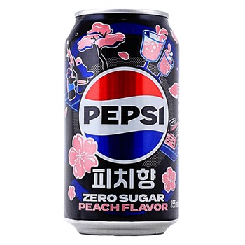  Pepsi Peach Zero Sugar [Korea] - 355ml
