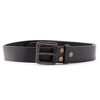 Leather Belt Plain Black 3 Pins Swag | Loudtrax