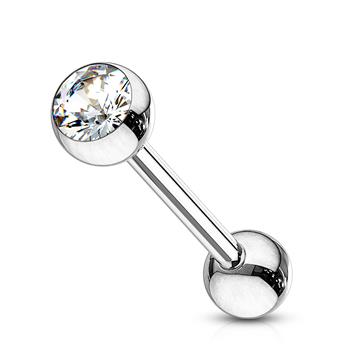  Press Fit Gem Set Ball 316L Surgical Steel Barbell