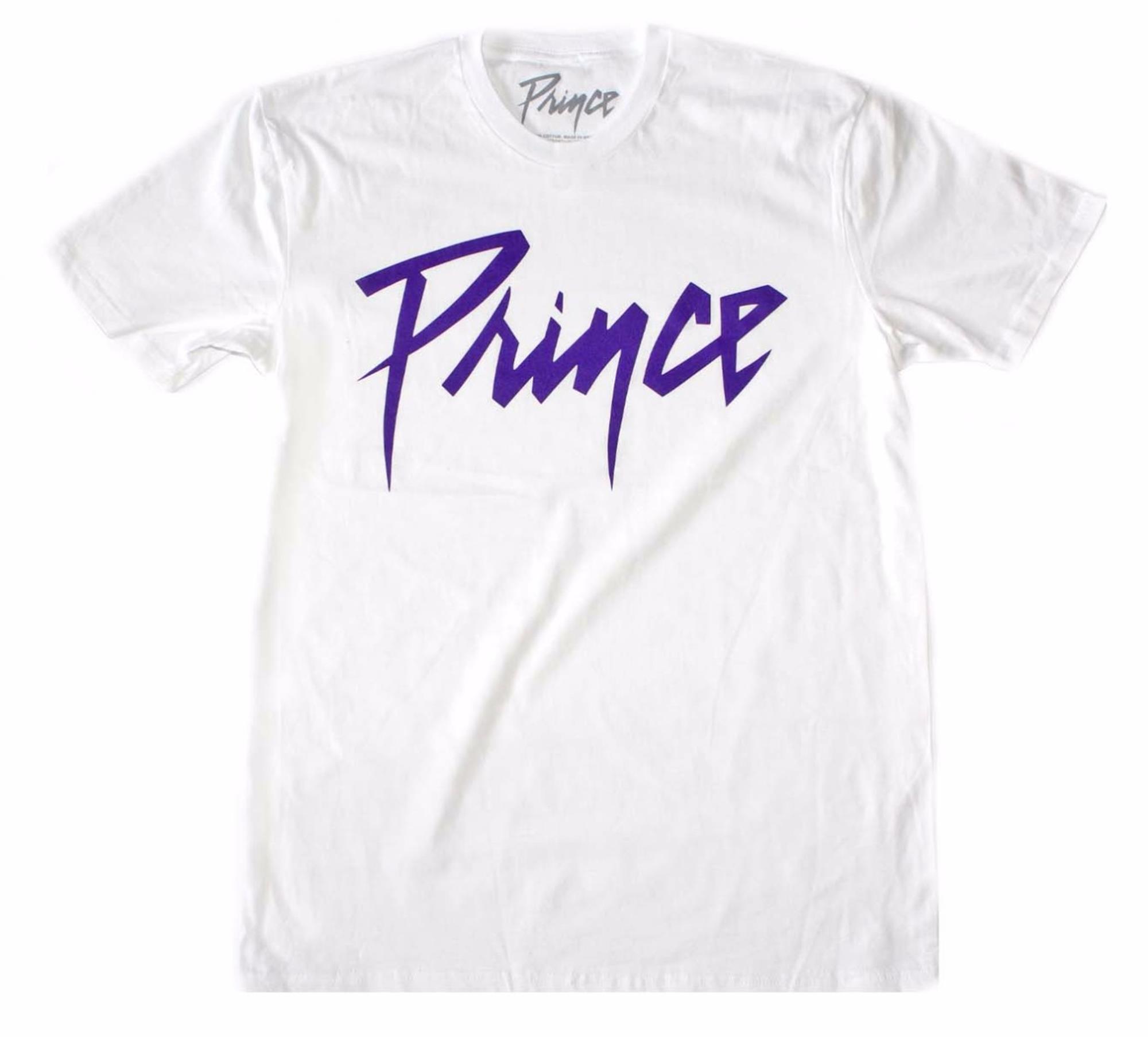 prince t shirt white