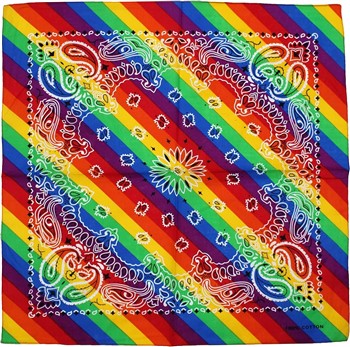 Generic Rainbow Paisley Bandana