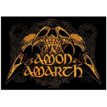 Amon Amarth Ravens Skull Flag