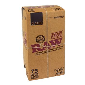  RAW CLASSIC 1 1/4 BACKROLLED CONE 75CT MINI TOWER