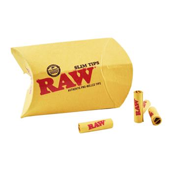  RAW PRE-ROLLED UNBLEACHED SLIM TIPS