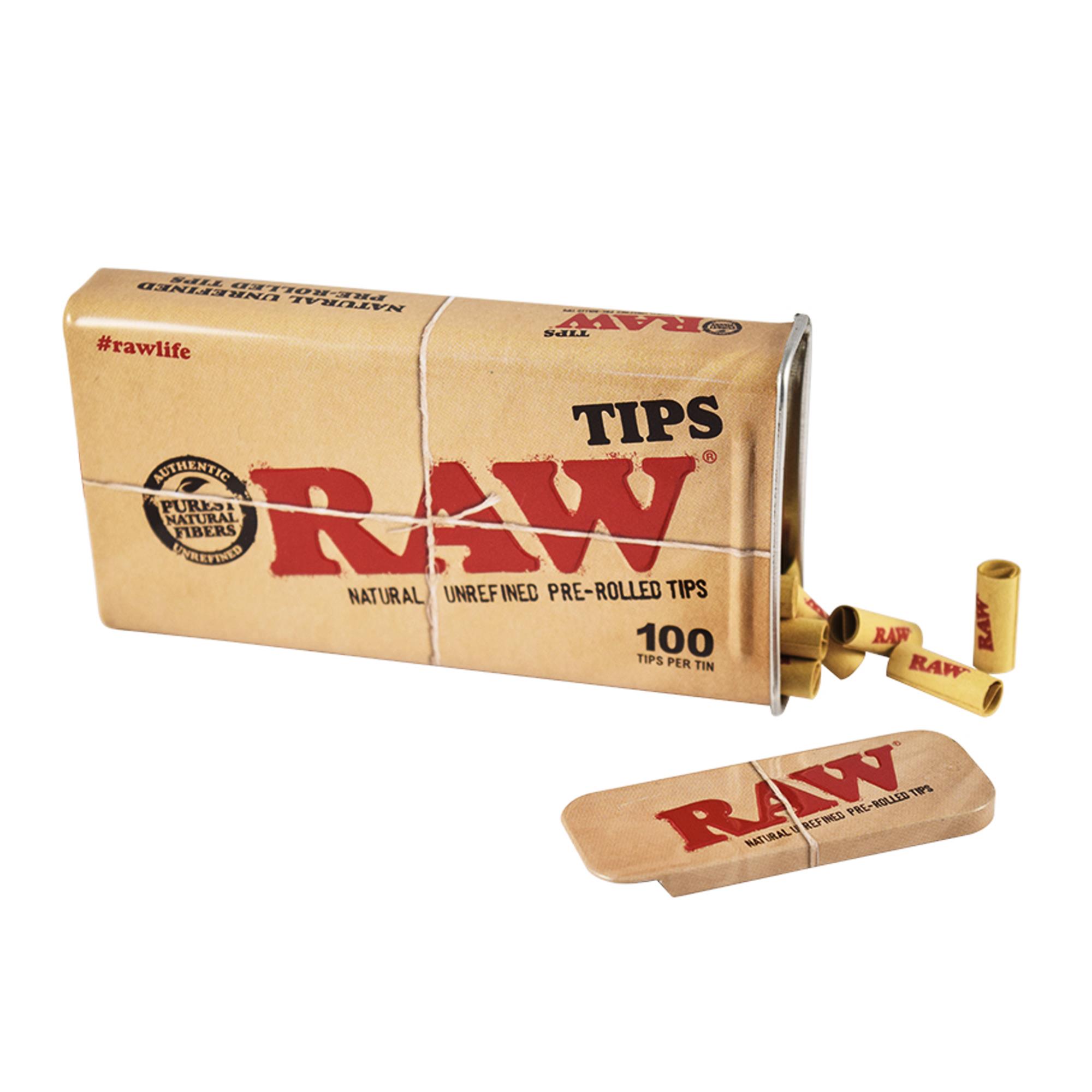 RAW TIPS – PRE-ROLLED IN ROLLED TIN CASE
