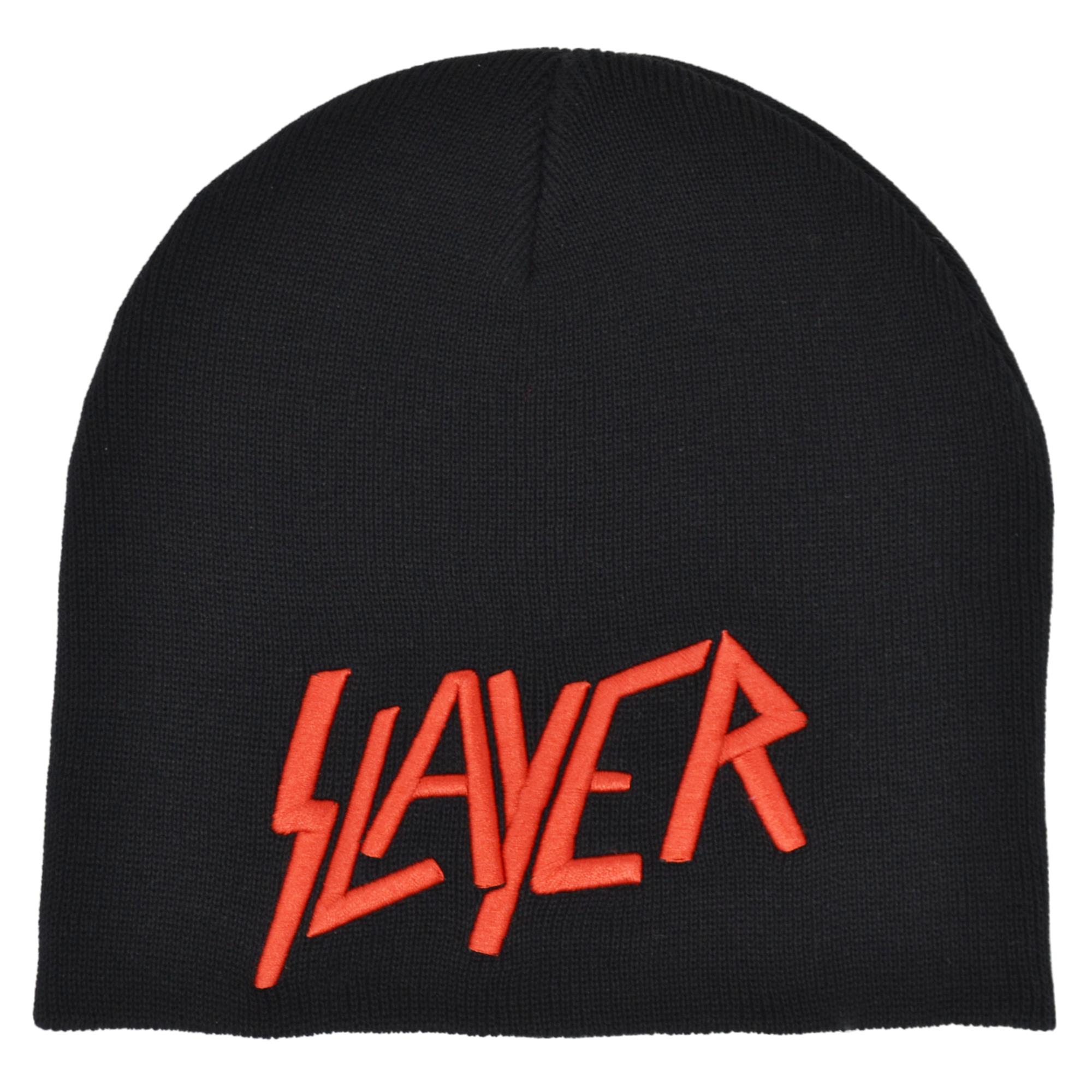 Slayer Red 3D Embroidered Logo Beanie Headwear | Loudtrax