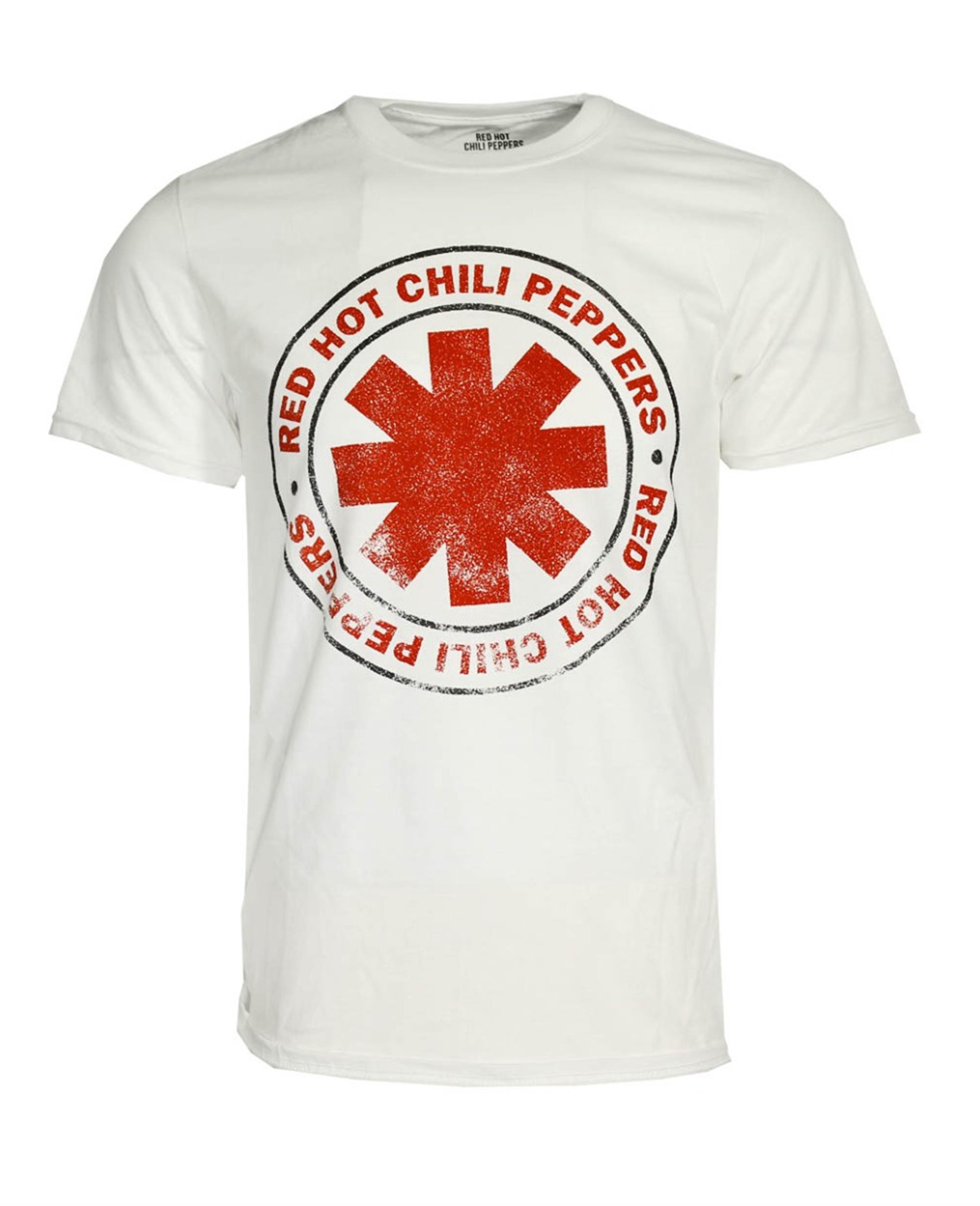 Red Hot Chili Peppers Distressed Outline Logo T-Shirt