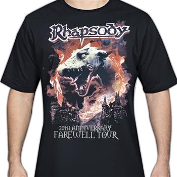 Rhapsody Red Dragon Head (Import) T-Shirt