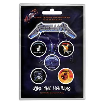 Metallica Ride the Lightning Button Pin Set