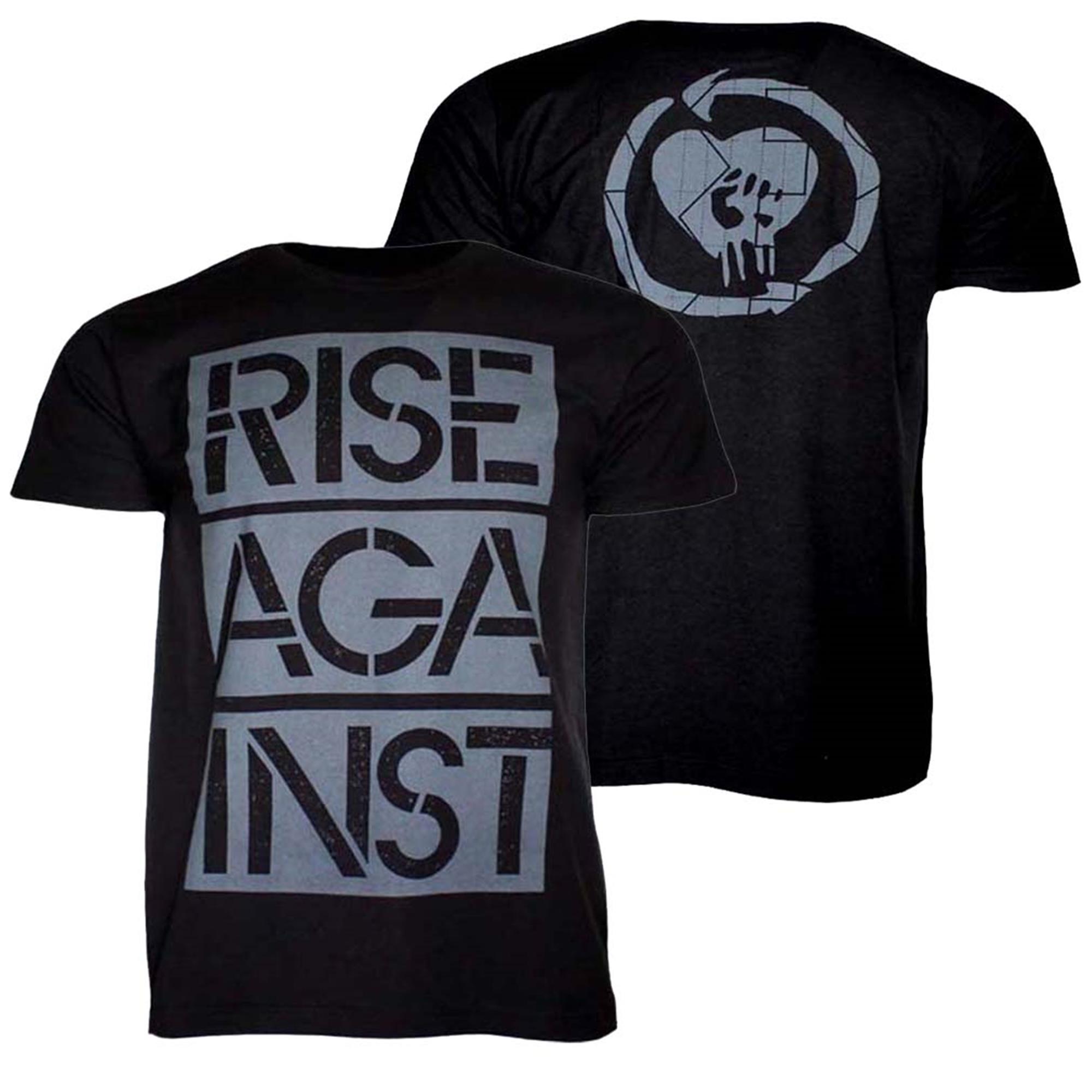 Rise Against Stacked Stencil Ghost Notes T-Shirt