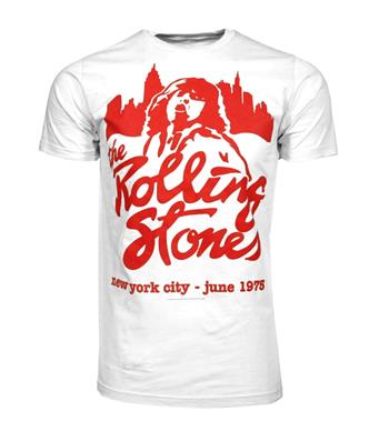 Rolling Stones Rollings Stones Mick June 1975 White T-Shirt