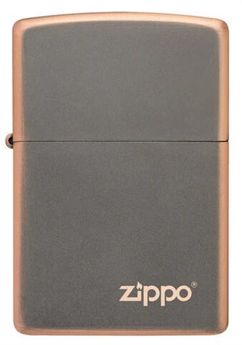  Rustic Bronze With Logo Zippo