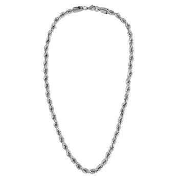  S STEEL NK 21IN/54CM TWIST CHAIN LINK NECKLACE