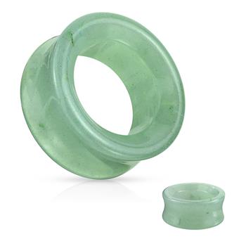  Semi Precious Green Aventurine Stone Double Flared Saddle Tunnel