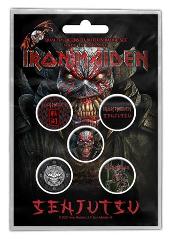 Iron Maiden Senjutsu Button Pin Set