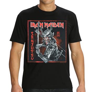 Iron Maiden Senjutsu Cover Distressed T-Shirt