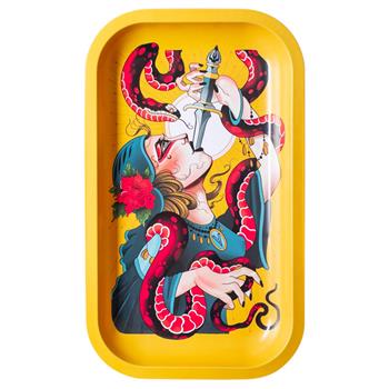 SERPENTINE METAL ROLLING TRAY