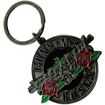 Guns N' Roses Silver Circle Logo Keychain
