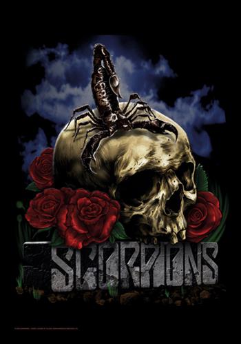 Scorpions Skull & Roses Flag