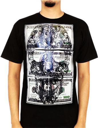 Urban Street Wear Skull Money T-Shirt