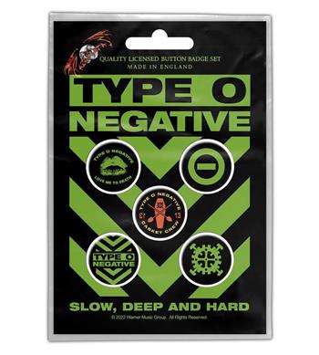 Type O Negative Slow, Deep & Hard Button Set