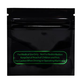  MEDICAL MYLAR BLACK ZIPLOCK BAGS