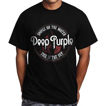 Deep Purple Smoke on The Water Circle T-Shirt