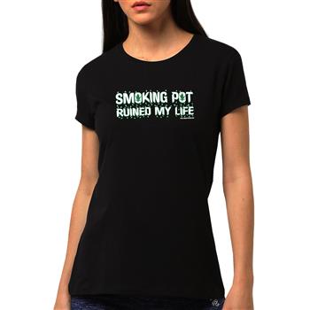 Generic SMOKING POT RUINED MY LIFE WOMEN'S T-SHIRT