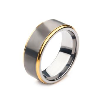  Stainless Steel Gold IP Gun Metal IP Ring