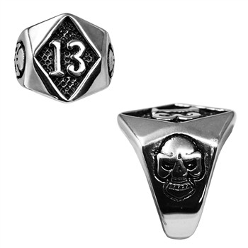  STAINLESS STEEL  NUMBER 13 RING