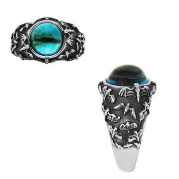  Azure Raptor Eye Ring